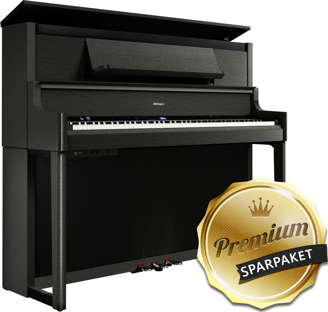 Roland LX-9 CH Digitalpiano Charcoal Black - Schwarz Matt - Premium-Sparpaket